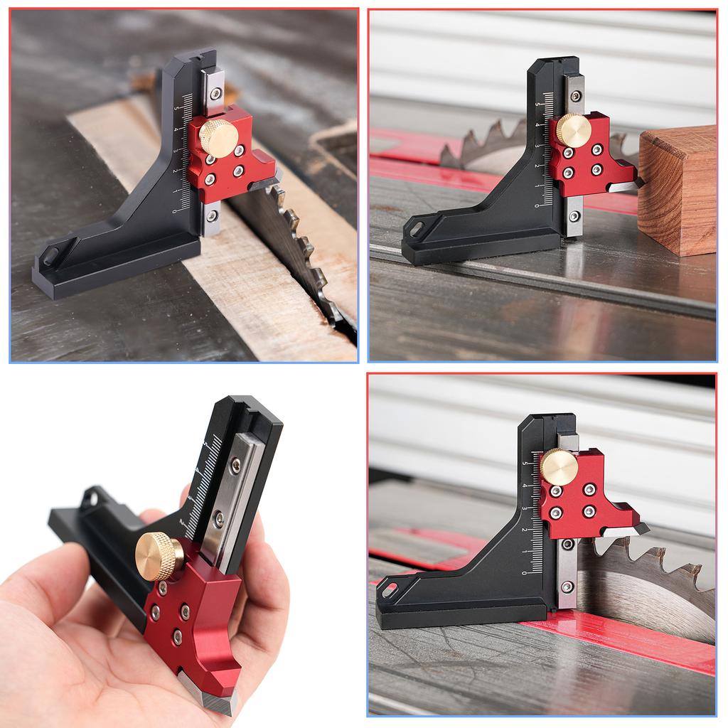 Height Gauge Depth Aluminum Alloy Metric DIY Woodworking Tablesaw Height Measurement Tool for Saw Table and Router Tables