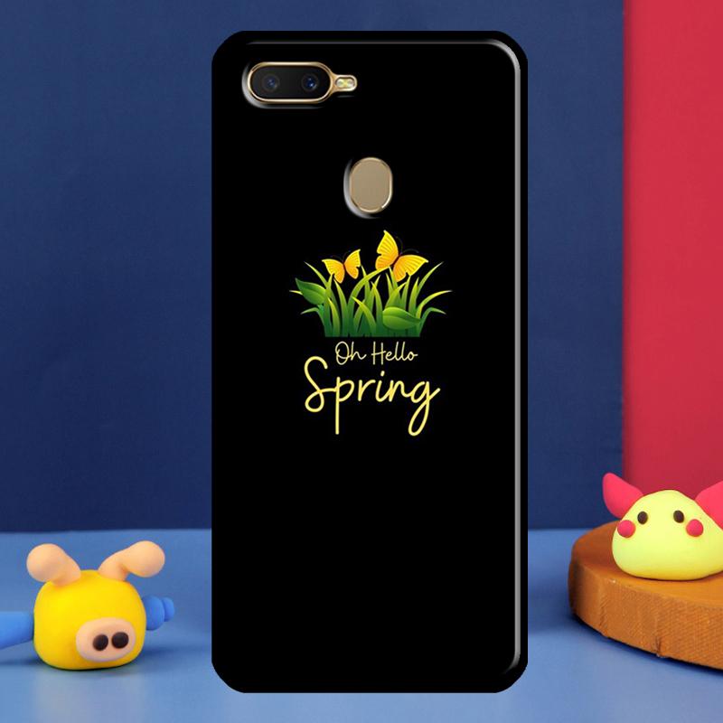 Hello Spring Flowers Case For Oppo A16 A76 A96 A58 A78 A98 A5 A9 A91 A15 A17 A77 A52 A72 A74 A94 A54S A57S Cover