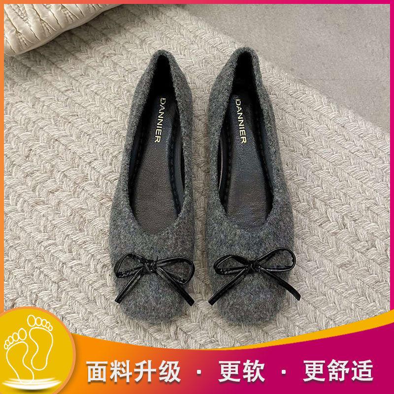 Large Size Women's Shoes 41 To 43 Wide Fat Feet 2025 New French Mary Jane Shoes Children's Flats