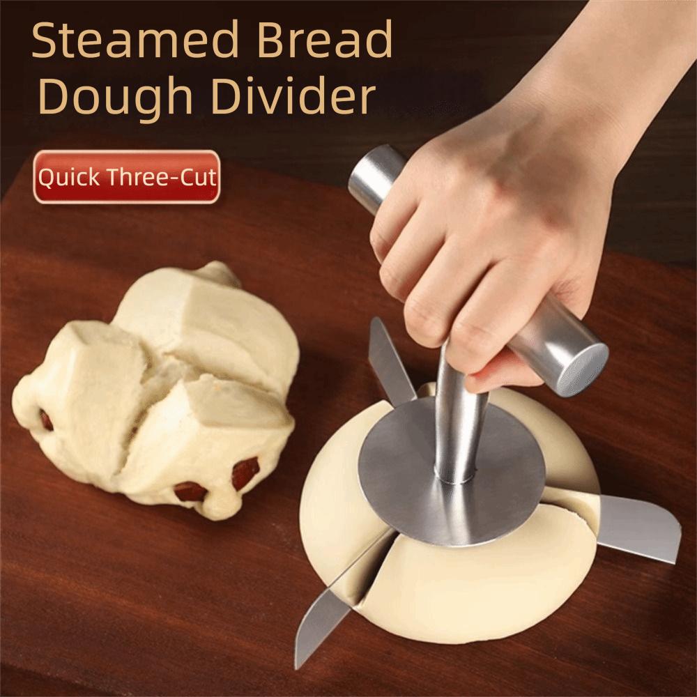 Stainless Steel Dough Divider Ergonomic Handle Pastry Scraper Steamed Bread Baking Tool  Home