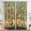 2pcs,2D Plane Printing Curtain Fabric Birdsong Blossom Polyester (without Rod) Room Decor Perfect for Living Room & Kitchen