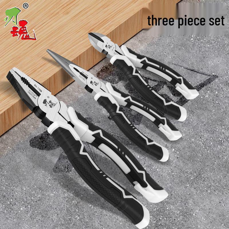 Industrial Grade Multifunctional Steel Wire Diagonal Pliers - Labor-Saving, Electrician's Universal Combination with Pointed Nose