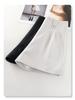 Women's White A-Line Suit Shorts: 2025 Spring Collection, Loose, Wide-Leg, Slimming Casual Four-Point Pants