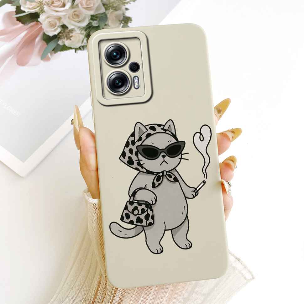 For Redmi Note 11T Pro 5G 22041216C Case Stylish Painted Flowers Silicone Cover For Redmi Note 11T Pro 11T PRO 5G Phone Cases