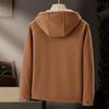Autumn and Winter Men's Plus Velvet Jacket Casual Hooded Lamb Velvet Plus Velvet Thick Warm  Jacket