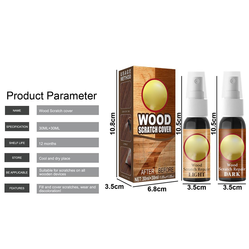 2PCS 30ML Furniture Floor Scratch Recovery Agent Wood Recovery Supplies for Wooden Furniture Table