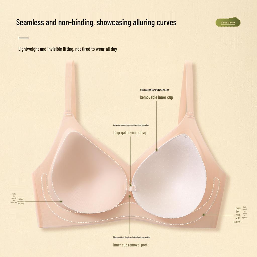 Ultra-Thin Ice Silk Seamless Women's Cooling Bra - Light, Breathable, and Beautiful Back Design