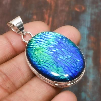 Blue Triplet Opal Gemstone 925 Sterling Silver Handmade Amazing Jewelry Pendant