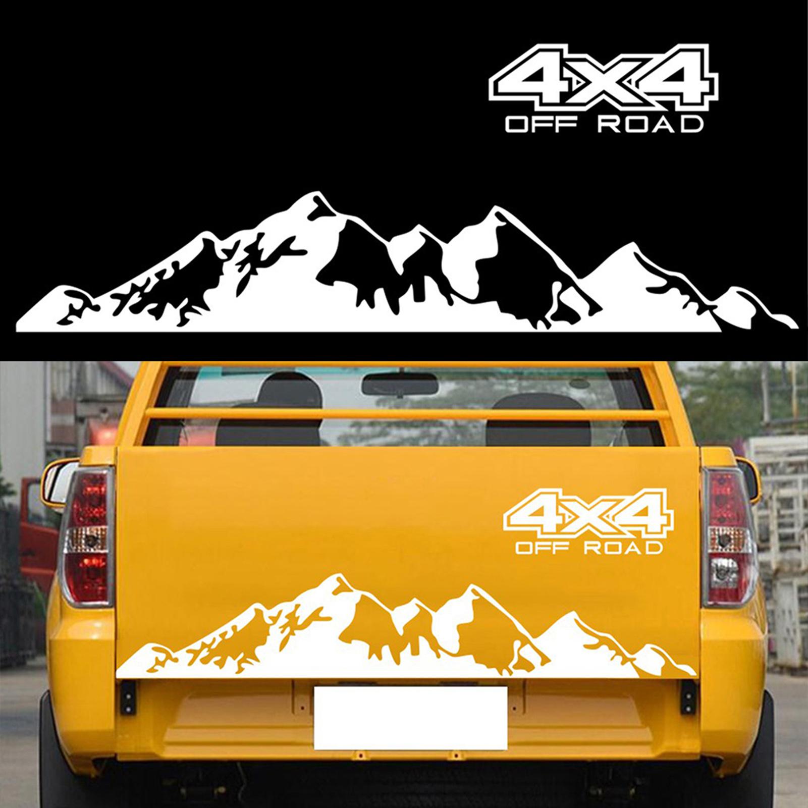 Adesivi Auto 4X4 Off-Road - Decalcomanie In Vinile Per Fuoristrada, Pick-up, Design Montagne E Fango - Foto 6
