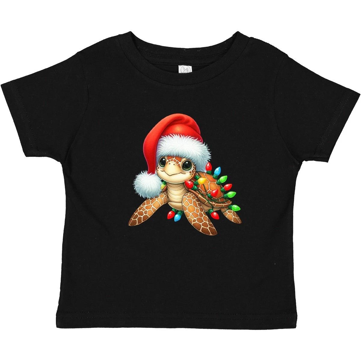 

Inktastic Christmas Sea Turtle Baby T-Shirt Lights Cute Infant Tees Shower 130