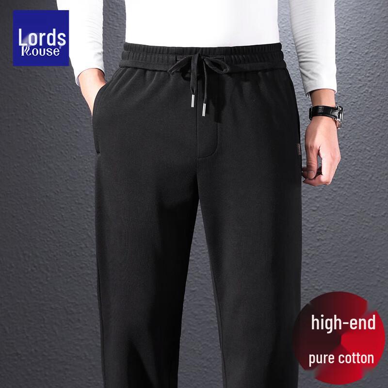 ROOY Men s Pure Cotton Stretch Straight-Leg Casual Pants 3XL