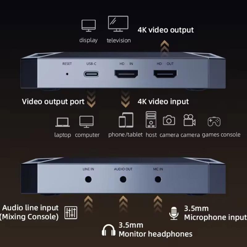 VD05 4K60Hz USB C Video  Card For Smooth Gaming And Streaming With USB C Fast Speed Connection
