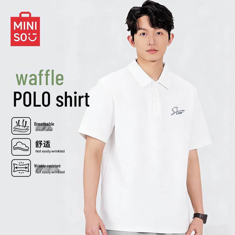 MINISO Men's Waffle Polo Shirt