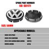 4Pcs Car Styling 56/65/66mm Wheel Center Hub Caps Cover for Volkswagen VW GTI Bora Cross Lavida Polo Golf Beetle Tiguan Scirocco zk1