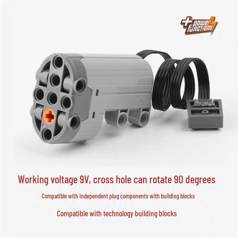 Electric Motor Battery Box & Receiver for Toy Car Building Blocks