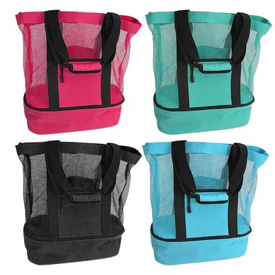 Portable Thermal Insulation Beach Handbag Double Layers Tote Lunch Food Storage Bag Travel