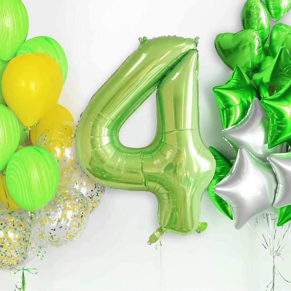 Jumbo Apple Green 40Inch Number Balloon 0-9 Digit Balloons for Baby Shower Globos Birthday Party Decoration Baby Shower Supplies
