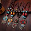 Bohemia Ethnic Necklace Pendant Vintage Strand Statement for Women Jewelry Accessories