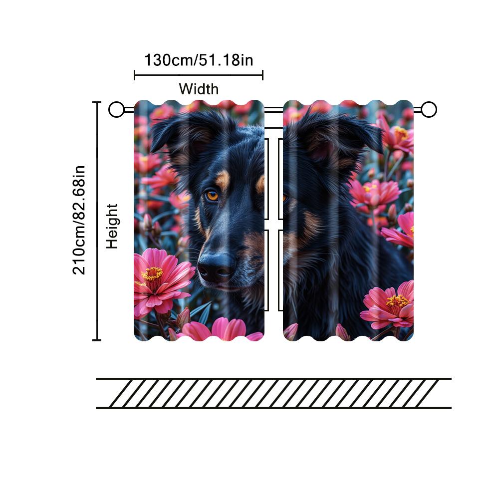 Filtering Curtains Excluding Rods Non Movable Without Batteries Dog Use Bedrooms Living Rooms Set Of 2 Made Polyester Area Decor