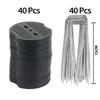 40-100PCS Garden U-shaped Staples with Washers Outdoor Garden Ground Film Fixed Pegs for Holding Weed Barrier Cloth Ground Nail