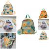 Adorable Cartoon Floral Design Backpack For Boys And Girls Lightweight Nylon Bag