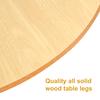 Household Small Apartment Dining Table, Simple Round Kitchen Table, Nordic Style Food Table, with Smooth Surface, 4 Wood Legs
