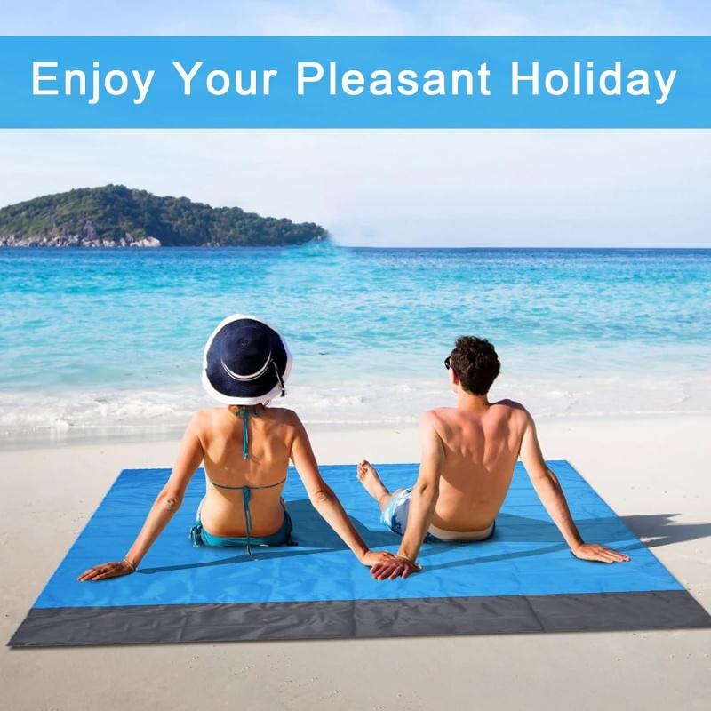 Outdoor Camping Mat Waterproof Folding Pocket Beach Blanket Portable Lightweight Picnic Mat Polyester Large Lawn Sand Beach Mat