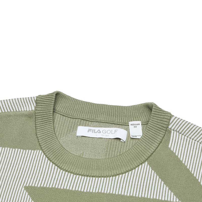 Fila Golf Series Logo Fashion Comfortable Casual Round Neck Long Sleeve Knit Sweater Men Sweater A11M515403F-ZC