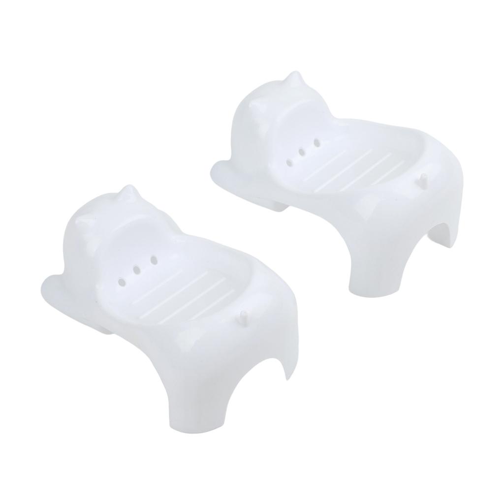 Cat-Shaped Soap Dish Drainage Soap Tray Non-Slip Holder