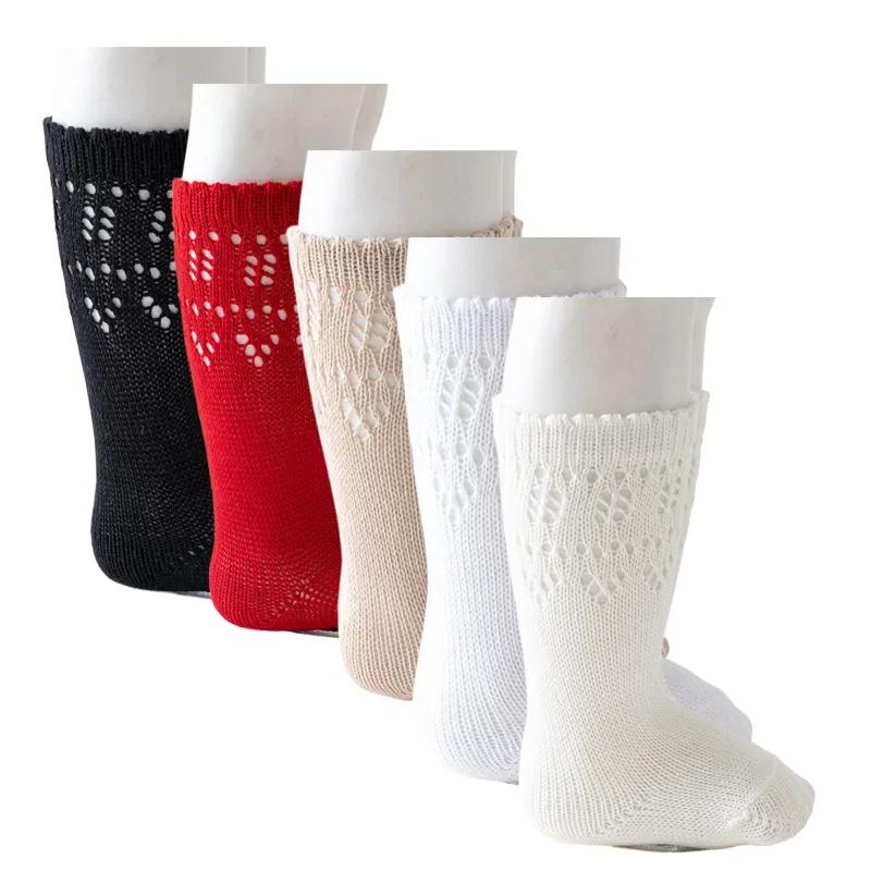 Baby Socks  Spring Autumn Winter Hollow Middle Tube for Kids Boys Girls Baby Long Tube Socks Newborn Accessories