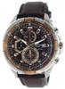 Casio Edifice 100m Water Resistant Chronograph with Genuine Leather Strap Watch EFR-539L-5AVUDF Men's [Used]