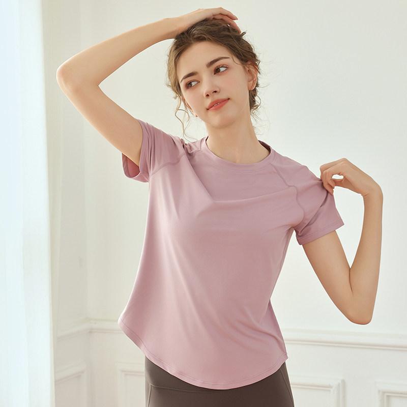 

Women s Breathable Mesh Back Short Sleeve Sports T-shirt for Yoga & Running - Quick Dry, Flaw Concealing, Loose Fit 4XL