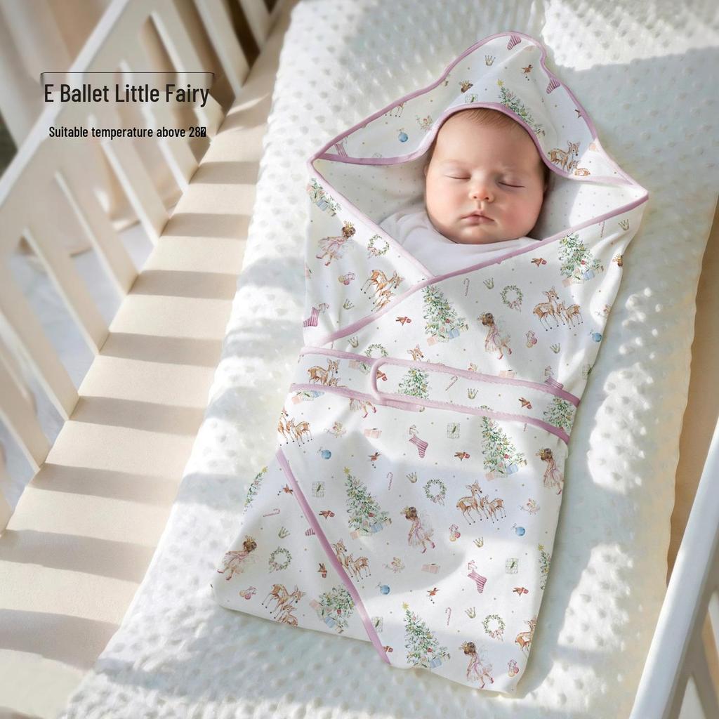 Summer Pure Cotton Newborn Swaddle Blanket - Double Layer, Lightweight Baby Essential Cloth