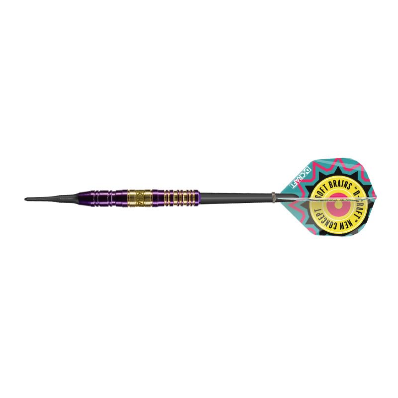 ZONE Series Megahertz 2 Purple 2BA Soft Tip Darts with Spare High Quality for Beginners and Practice Darts D-CRAFT Parts,