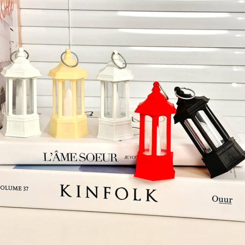 Geometric 3d Shape Mini Night Light Ins Style Led Electronic Candle Light Retro European Style Decoration