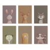 Cartoon Cute Animals Alpaca Rabbit Owl Posters Prints Canvas Printing Vintage Wall Art Picture for Living Room Home Decor Gifts