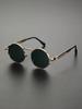 1/2 PC S Fashion Round Metal Frame Spring Decor Sunglasses For Outdoor Daily Life Shades Punk Vintage Eyewear Accessories.