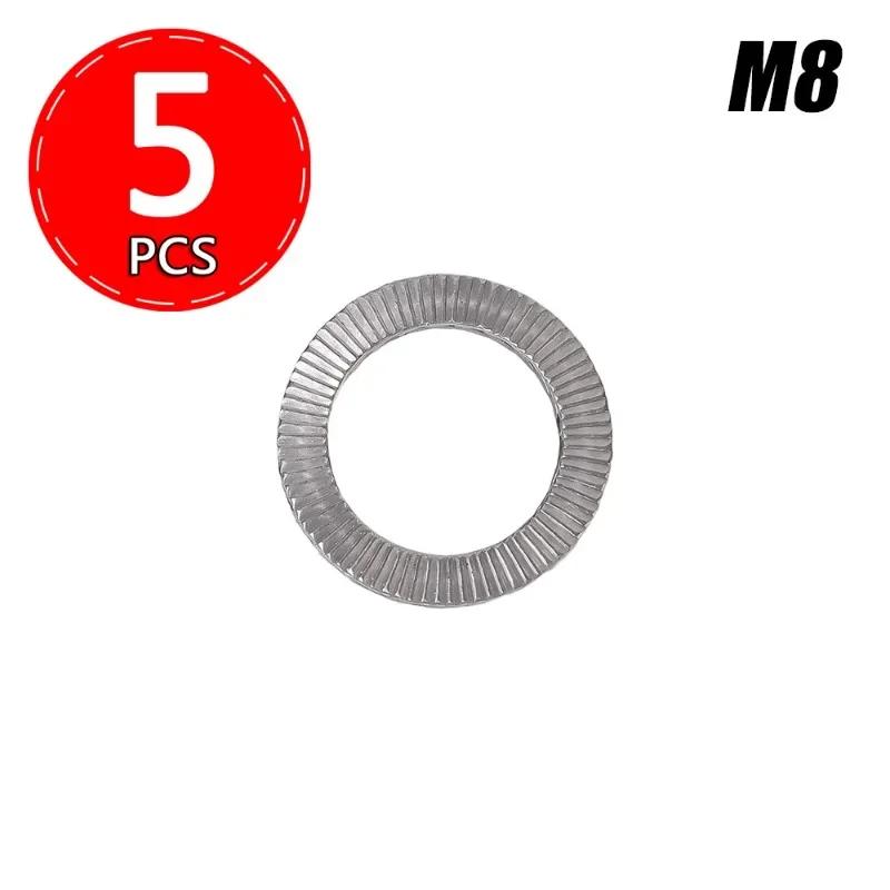 Self Locking Washers Stainless Steel Gasket Dual Stack Wedge Anti Loosening Washer M8 M10 M12 M16 M20 Shock Proof Gasket