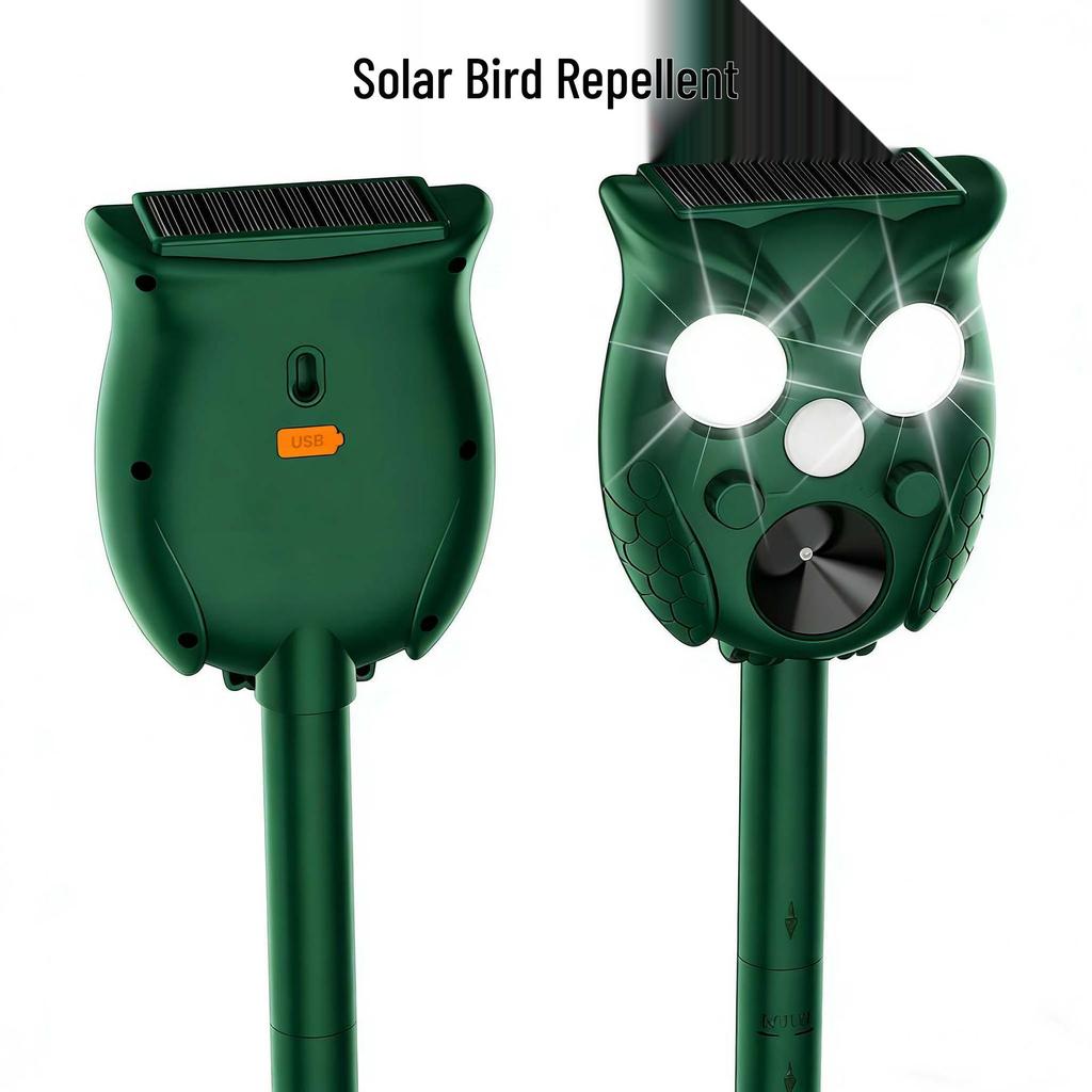 In-stock Multi-Functional Solar Ultrasonic Animal Repeller: Effective for Rats, Birds, Cats, and Dogs