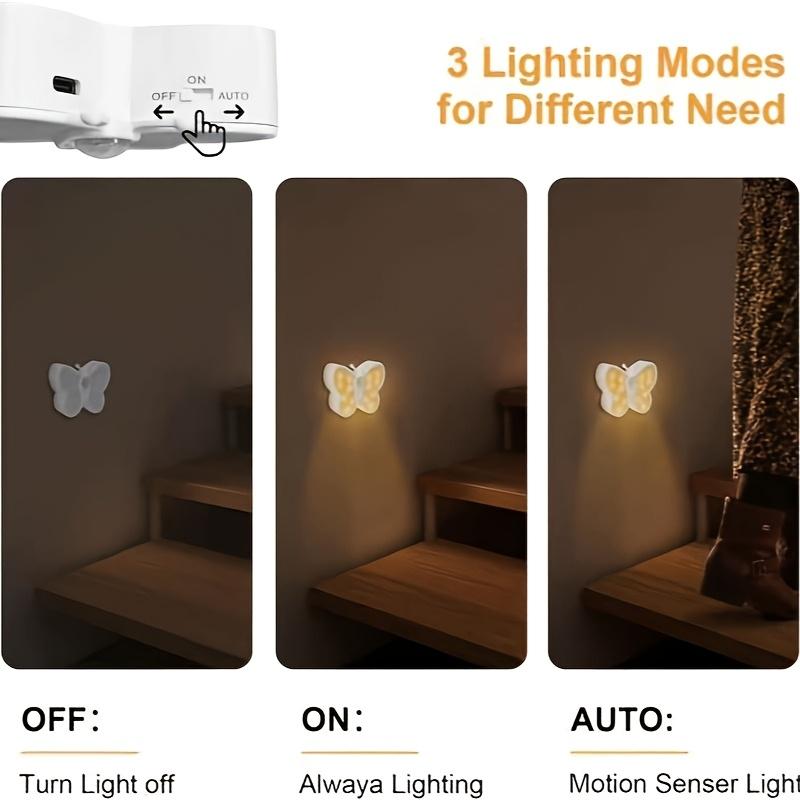 1PC intelligent human body sensor light rechargeable electromagnetic suction wireless sensor corridor aisle staircase wall-mounted night light