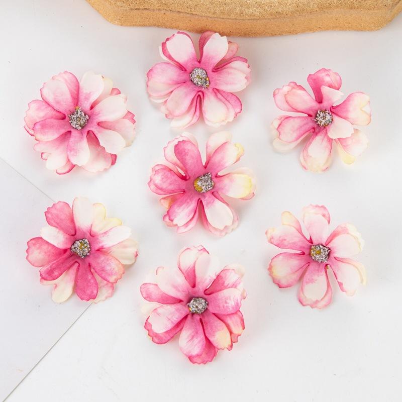 Simulation Star Language Flowers Diameter About 4.5cm Daisy Ethnic Headdress DIY Handmade Gift Box Candy Box Decorative Flowers Elegance Fake Flowers