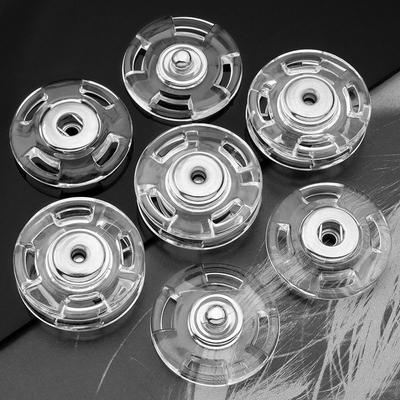 10 Pcs Round Transparent Snap Button Fastener Invisible Snap Button DIY   Cardigan Overcoat