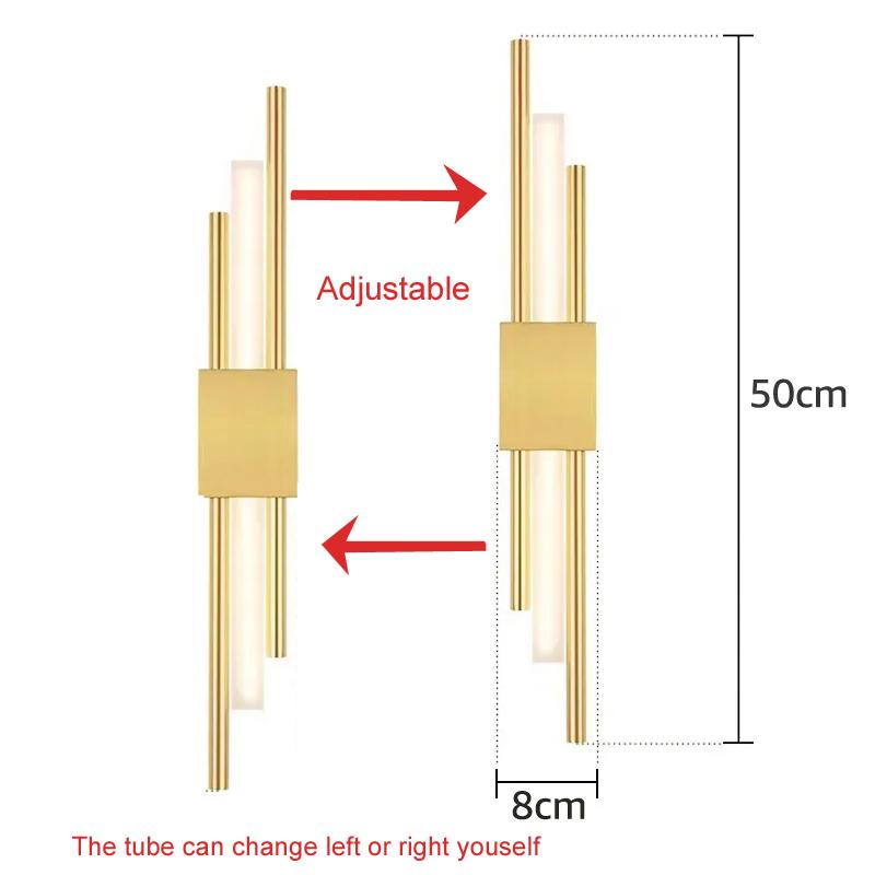 Modern Creative Strip Led Wall Lights Minimalist Bedroom Bedside Wall Sconce Led Light Living Room TV Sofa Background Wall Lamp