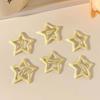 6 Pcs/Lot New Red Star Snap Clip for Women Girl Fashion Metal Waterdrop Barrettes Black Hairpin BB Clip Hair Clip Accessories