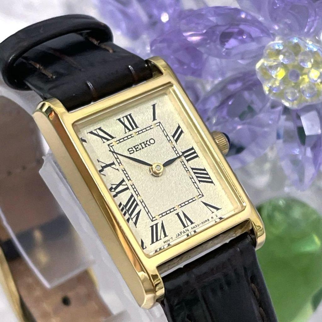 Used SEIKO Nano Universe Tank Square Roman Watch #1128