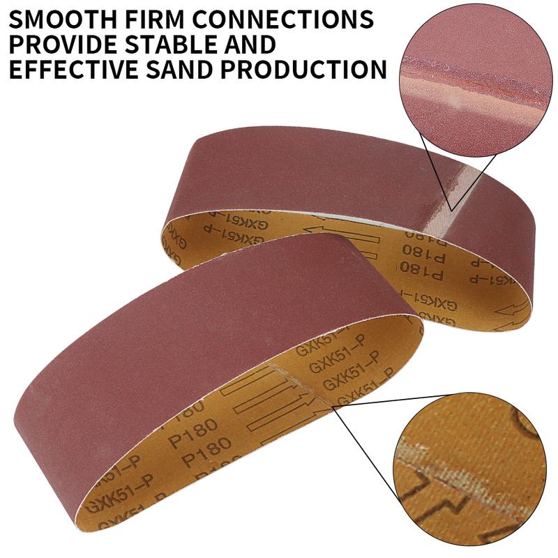 10pcs 75x533mm Sanding Belts Abrasive Bands for 3x21'' Sanders Belt Sander Abrasive Tools Woodworking Metal Polishing