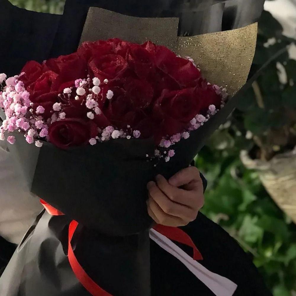 Bouquet Paper Gift Wrapping Paper Paper Roll Packing Paper Red Kraft Paper Roll  Flower Packaging