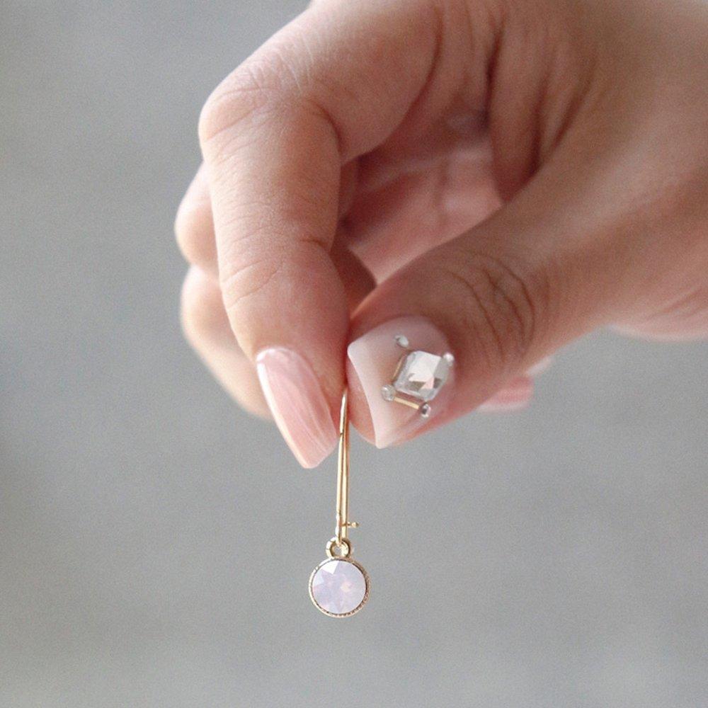 Jlauren M03407 Hoop Earrings Pink