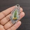 Natural Rain Forest Jasper Gemstone 925 Sterling Silver Jewelry  Pendant 2.27" AJP-2448