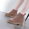 Martin boots women's spring short boots thick-soled casual versatile velvet and cotton short tube British style heightening women's shoes
